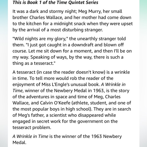 A Wrinkle in Time by Madeleine L’Enge use paperback book - Picture 3 of 4